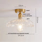 DecorBites™ Glass LED Ceiling Light for Living Room, Modern Copper Canopy, Nordic Style Fixtures