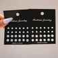 12/24/36 Pairs Shiny Zircon Stud Earrings Set Daily Versatile Chic