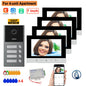 4 Wire 7 inch LCD WiFi Tuya Video Doorphone HD Camera Doorbell Intercom RFIC NFC APP Unlock System 4/6/8/10/12 Unit Apartments