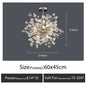 DecorBites™ Glass Led Chandelier: Modern Luxury Designer Pendant Lights for Living Room, Bedroom, Study