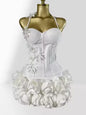 VC Chic Halter Sleeveless Style Corset Mini Dress with Unique Embellishments for a Special Night Out Evening Gown