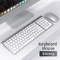 Wireless Keyboard and Mouse Combo Bluetooth 5.0 & 2.4G Rechargeable Multimedia Keyboard Mouse Set for Laptop PC TV iPad Android