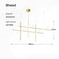 DecorBites™ LED Linear Ceiling Chandelier Italian Designer Luxury Dining Room Chandelier