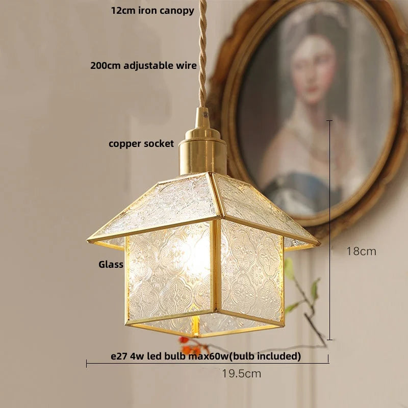 DecorBites™ Glass LED Pendant Lamp Adjustable Loft Kitchen Light Fixture
