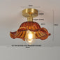 DecorBites™ Green Flower Glass Copper Ceiling Light - Nordic Modern LED, Living Room Bedroom Hallway Fixtures