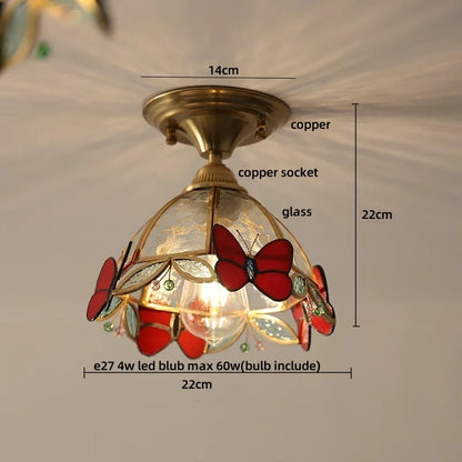 DecorBites™ Glass LED Ceiling Lamp Modern Copper Socket Ceiling Lights