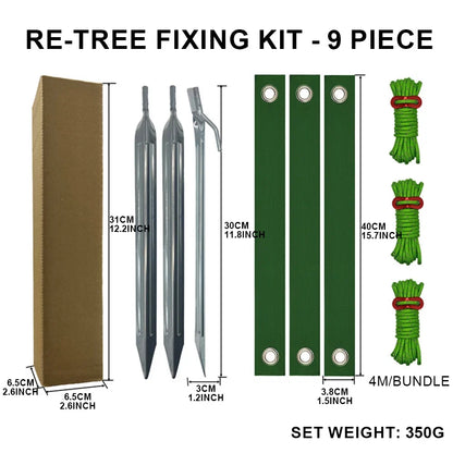 1SET Tree Stake Kits, Tree Stakes and Supports Kits for Young Trees Against Bad Weafor Newly Planted Tree Strap Garden Accessori