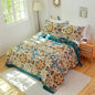 DecorBites™ Japanese Cotton Gauze Flower Blanket: Soft and Breathable Summer Throw