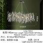 DecorBites™ Golden Crystal Tree Chandelier, Luxury Matte Aluminum Art Ceiling Light for Living Room