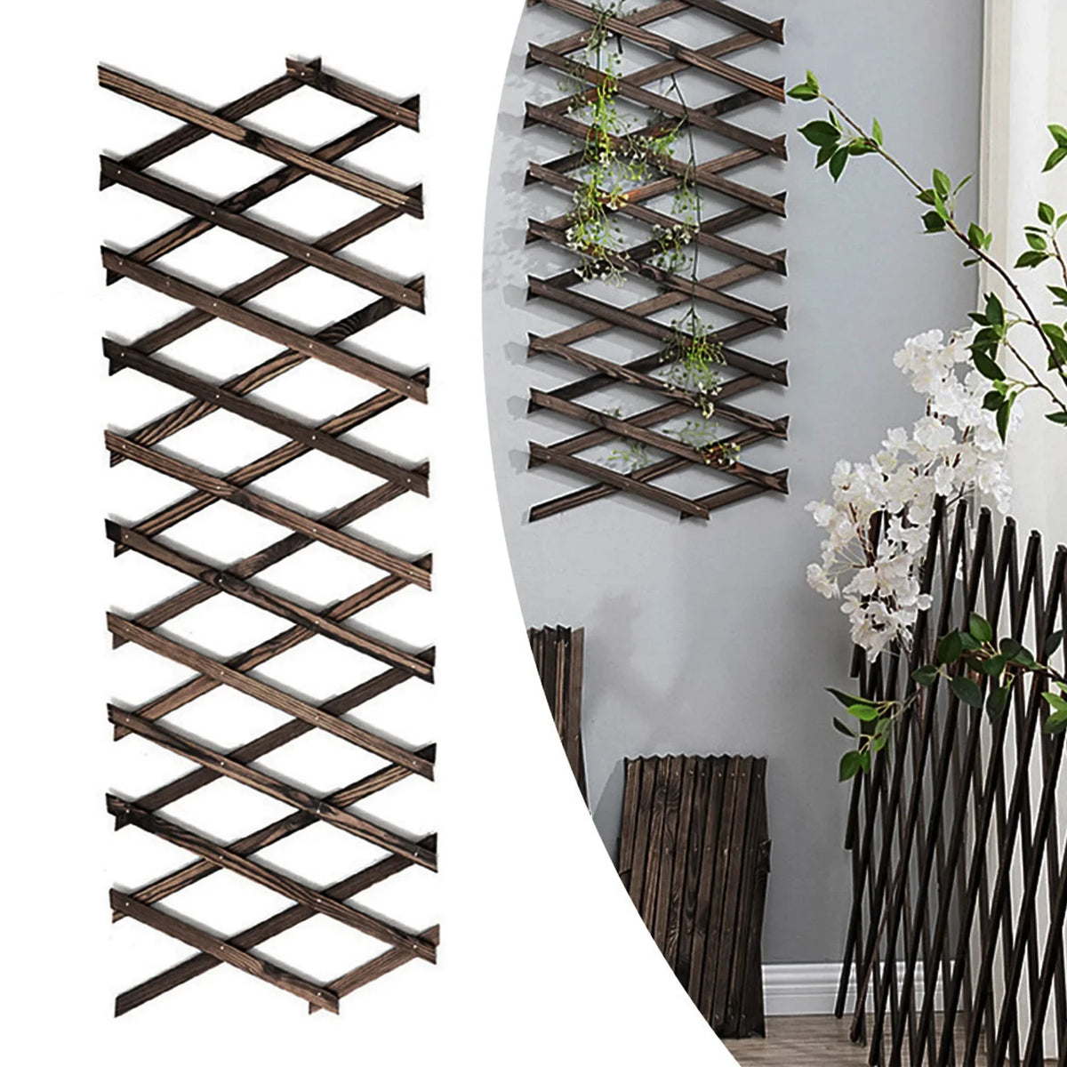 Expandable Plant Climb Hanging Frame Trellis Plant Support Fence Indoor Plant Vertical Rack Wall Decor For Room Patio Garden