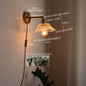 DecorBites™ Japanese Style LED Glass Copper Wall Lamp Sconce for Restaurant, Bar, Bedroom, Bathroom