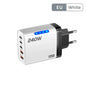 240W 5 in 1 USB C GaN Desktop Charger Fast Charge Phone Adapter 10A Type C Cable For iPhone Samsung Xiaomi EU/US/UK Plug Charger