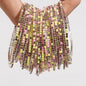 5pcs Fashion Colorful Acrylic Crystal Rhinestone Elastic Bracelet for