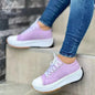 Women's New Casual Single Shoes for Women 2024 Autumn Summer Round Head Canvas Solid Color Low Top Large Size Women's Shoes