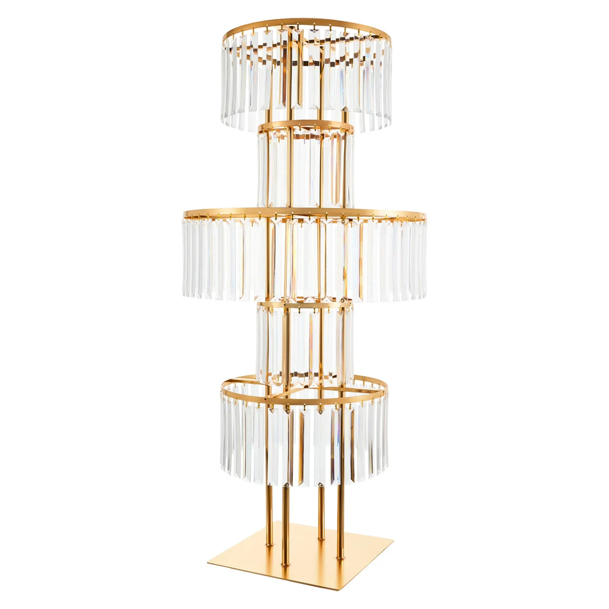 5 Tiers Gold/silver Wedding Centerpieces Flower Stand Vase Centerpiece