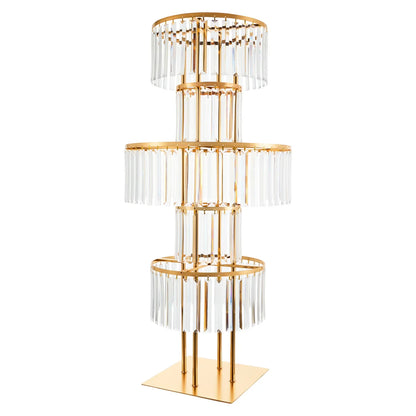 5 Tiers Gold/silver Wedding Centerpieces Flower Stand Vase Centerpiece