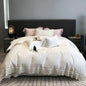 DecorBites™ Lace Ruffle Bedding Set, 1000TC Egyptian Cotton, Luxury Princess Style