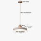DecorBites™ LED Pendant Lamp Black Iron Wabi Sabi Hanging Light - Yellow Travertine