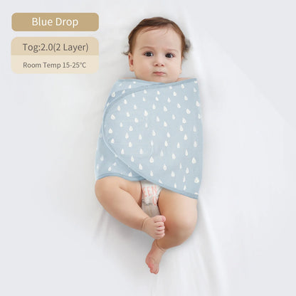 Bilayer Baby Wrap Blanket Newborn Baby Swaddle Tie Anti Startle Jump