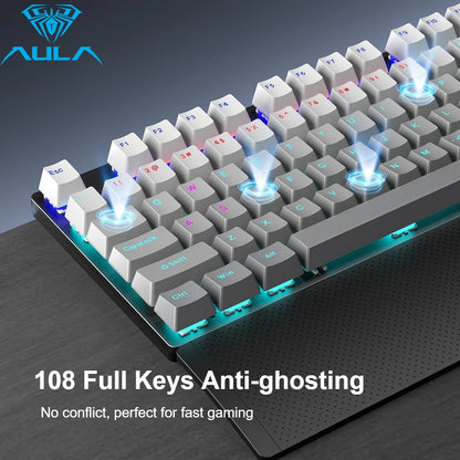 AULA F2088Air Tri-mode Mechanical Keyboard and Mouse Combo Wireless Bluetooth 2.4G Wired RGB Backlit Hot-Swappable Gaming Keyboa