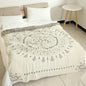 DecorBites™ Japanese Cotton Single Bedspread with Pillow Towel - Floral Birds Design