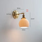 DecorBites™ Green Glass LED Wall Lamp with Copper Base for Bedroom Living Room