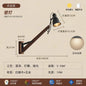 DecorBites™ LED Long Pole Swing Arm Wall Lamp, Solid Wood, Adjustable, Industrial Designer