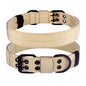 Tactical Dog Collar, Heavy Duty Nylon Dog Collar with Double Buckle, Adjustable Military Dog Collar for Medium Large Dogs