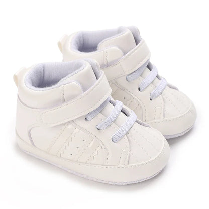 Baby Learning Walk Shoes, Striped PU Sports Shoes for Infants 0-18m
