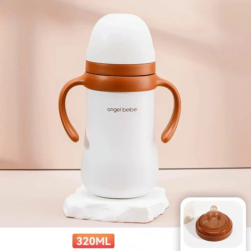 DecorBites™ Kids Stainless Steel Thermos Cup with Straw, 320ML Cute Water Bottle