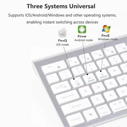 Bluetooth 5.0 & 2.4G Wireless Keyboard and Mouse Combo Multimedia Keyboard Mouse Set for iPad Macbook Android Laptop PC TV