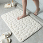 40x60cm/50x80cm Bath Rugs Mat Non Slip Cobblestone Embossed Carpets