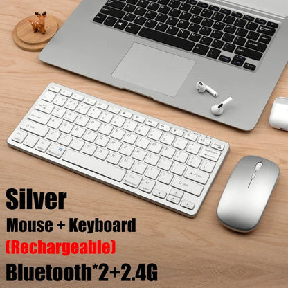 2.4G Wireless Keyboard Mouse Set Bluetooth 5.0 Keyboard Mouse Combo 3 modes Mini Keyboard Mouse For Laptop PC Accessories