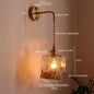 DecorBites™ Japanese Style LED Wall Lamps Living Room Coffee Balcony Stair Light Copper Glass