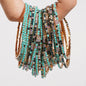 5pcs Fashion Colorful Acrylic Crystal Rhinestone Elastic Bracelet for