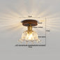 DecorBites™ Green Glass LED Ceiling Lamp Nordic Wood Copper Ceiling Lights