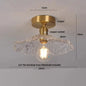 DecorBites™ Glass LED Ceiling Light for Living Room, Modern Copper Canopy, Nordic Style Fixtures