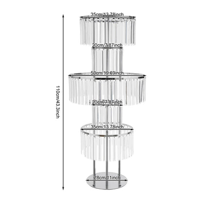 5 Tiers Gold/silver Wedding Centerpieces Flower Stand Vase Centerpiece