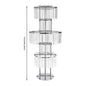 5 Tiers Gold/silver Wedding Centerpieces Flower Stand Vase Centerpiece
