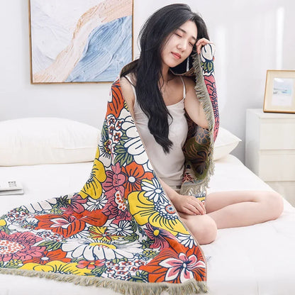 DecorBites™ Kawaii Cartoon Adults Bath Towel - Soft Cotton Gauze, Absorbent & Quick-Dry - Large 80x160cm Beach Wrap