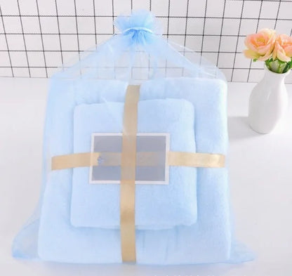 2PC Oversized Bath Towels Set Super Soft Highly Absorbent Quick-drying Coral Velvet Bath Towel For Adults Hotel & Spa Use