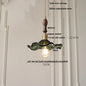 DecorBites™ Glass LED Pendant Lamp Walnut Wood Copper Switch Nordic Hanging Light