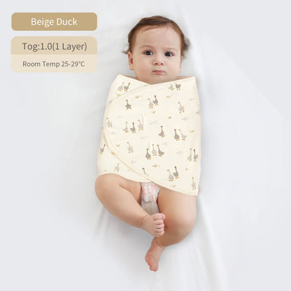 Bilayer Baby Wrap Blanket Newborn Baby Swaddle Tie Anti Startle Jump