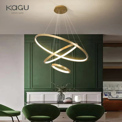 DecorBites™ LED Ceiling Chandelier Round Pendant Light for Modern Home Interior Lighting