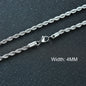 3-11mm Classic Cuban Chain Necklace for, Silver Black Gold Grey Color
