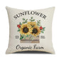 DecorBites™ Lavender Flower Linen Pillowcase for Sofa Car, Living Room Decor, Throw Pillow Case