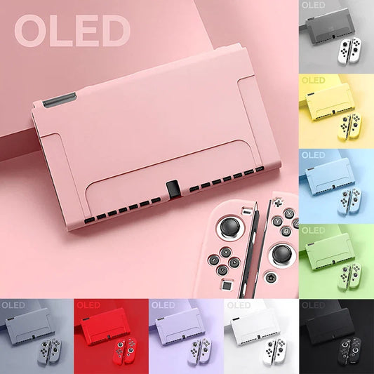 Protective Case Compatible with  Switch OLED Console and Joy-Cons,Switch Can Be Inserted in Dock with Shell Nintendo Switch Skin