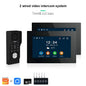 ANJIELO SMART Doorbell Video Intercom Camera System Wire 2‐wire Door Phone 10 Inch Screen 7 Protector Security