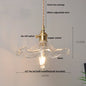 DecorBites™ Glass LED Pendant Lamp Walnut Wood Copper Switch Nordic Hanging Light