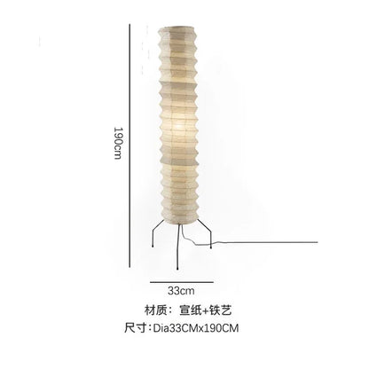 DecorBites™ Japanese Rice Paper Floor Lamp by Noguchi Yong for Bedroom and Parlor Lighting